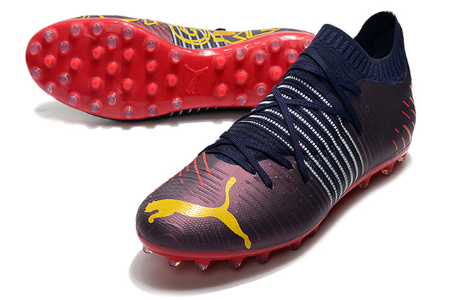 Puma Future Z FG Firm-Ground Soccer Cleats - Black/Red/Orange