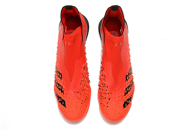 Adidas Predator Freak+ TF Turf Soccer Cleats - Red (High-Top)