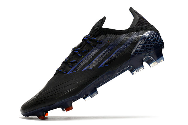 Adidas X SpeedFlow FG Black and Dark Blue Field Boots