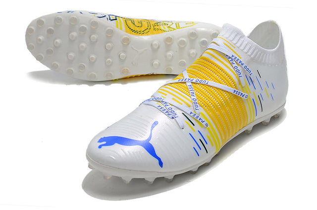 Puma Future Z FG Firm-Ground Soccer Cleats - White/Yellow