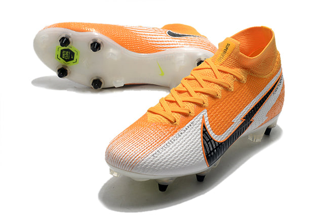 Nike Mercurial Superfly 7 Elite SG-PRO Anti-Clog Turf Soccer Cleats - White/Orange