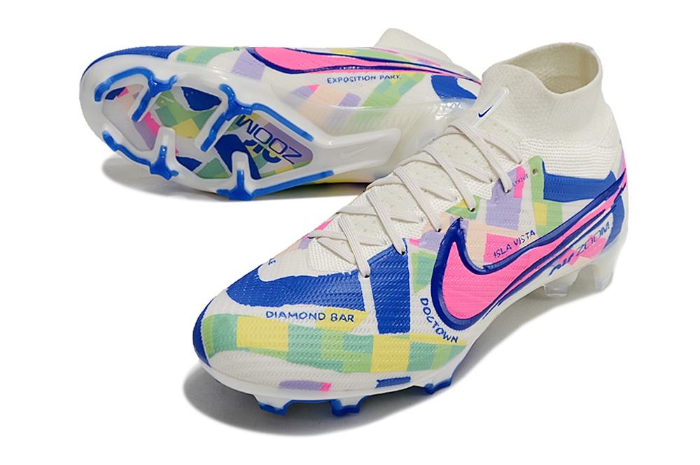 Nike Air Zoom Mercurial Superfly 9 Elite FG - Mens Soccer Cleats - Firm Ground - Black/White/Black