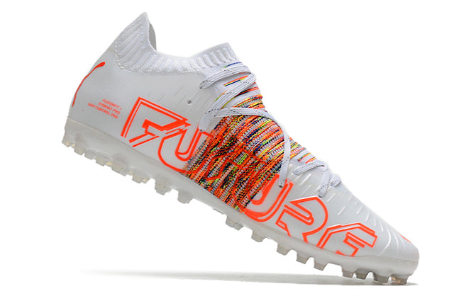 Puma Future Z FG Firm-Ground Soccer Cleats - White/Orange (Low)
