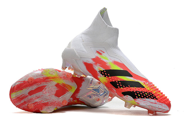 Adidas Predator Mutator+ FG Soccer Cleats – High Top – White/Red