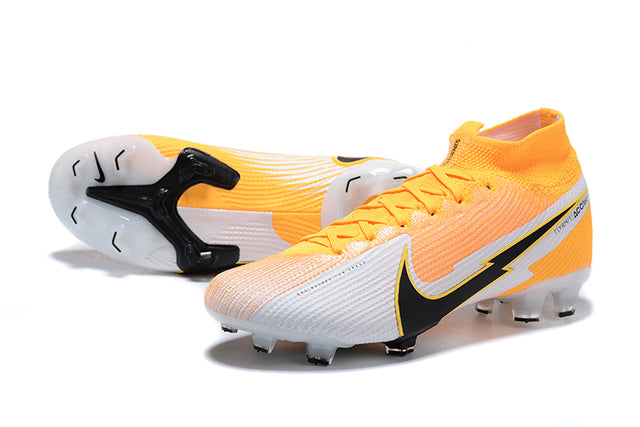 Nike Mercurial Superfly 7 Elite SE FG - White and Orange - High Top