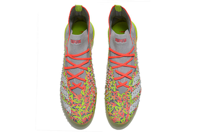 Adidas Predator Freak .1 FG Soccer Cleats – High Top – Clear Grey/White/Solar Yellow