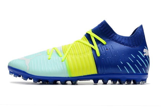 Puma Future Z FG Firm-Ground Soccer Cleats - Blue/Yellow/Green (Low)