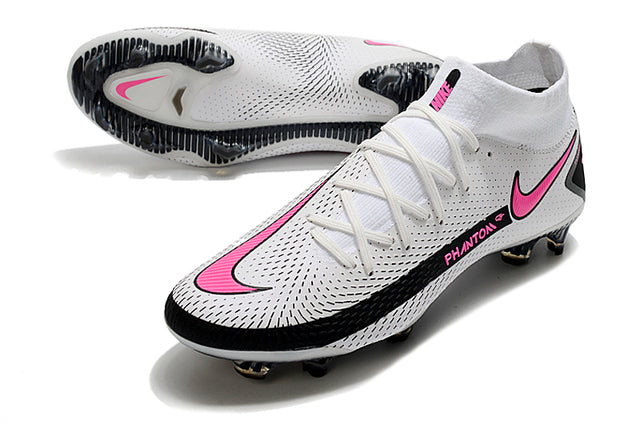 Nike Phantom GT Elite Dynamic Fit FG Soccer Cleats – High Top – White/Pink