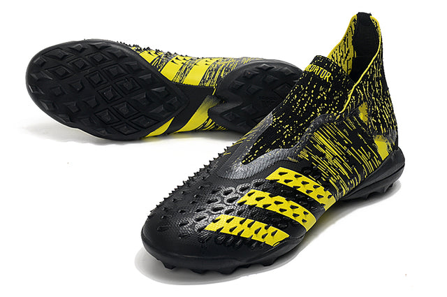 Adidas Predator Freak+ FG Soccer Cleats – High Top – Black/Yellow ⚡