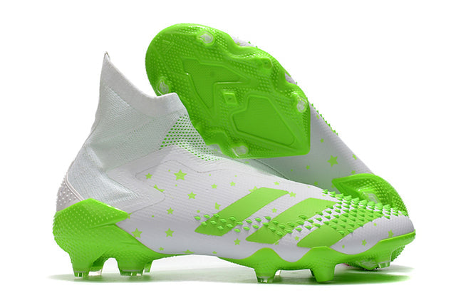 Adidas Predator Mutator+ FG Soccer Cleats – High Top – White/Green
