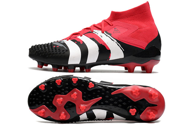 Adidas Predator Mutator .1 FG Soccer Cleats – High Top – Black/Red/White