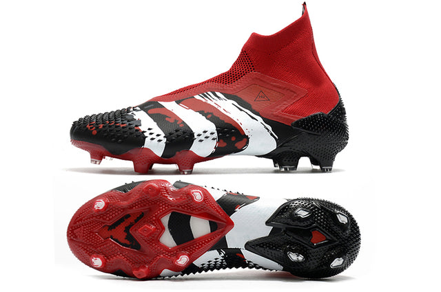 Adidas Predator Mutator+ FG Soccer Cleats – High Top – Black/Red/White