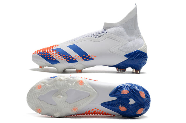 Adidas Predator Mutator+ FG Soccer Cleats – High Top – White/Blue