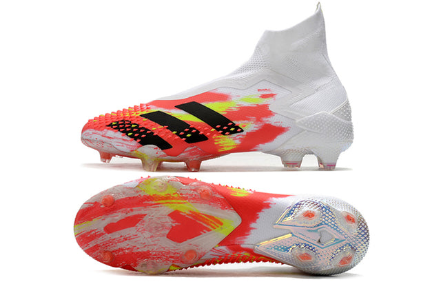 Adidas Predator Mutator+ FG Soccer Cleats – High Top – White/Red