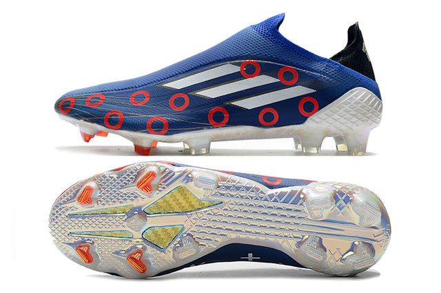 Adidas X SpeedFlow FG Field Boots Blue and Polka Dots