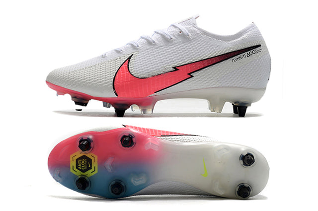 Nike Mercurial Vapor 13 Elite SG-PRO Anti-Clog Turf Football Boots White/Pink/Blue