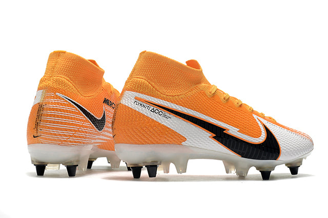 Nike Mercurial Superfly 7 Elite SG-PRO Anti-Clog Turf Soccer Cleats - White/Orange
