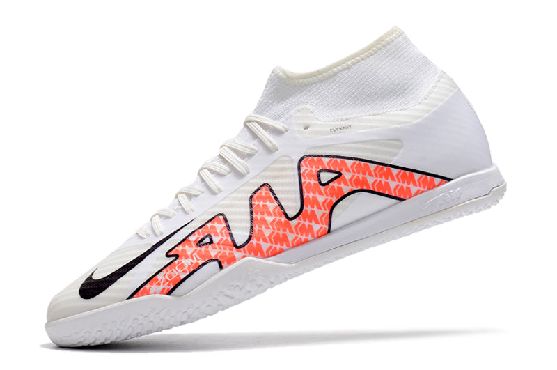 Nike Air Zoom Superfly 9 TF Futsal Boot - White/Orange - High Top