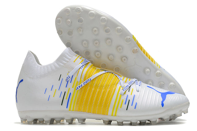 Puma Future Z FG Firm-Ground Soccer Cleats - White/Yellow