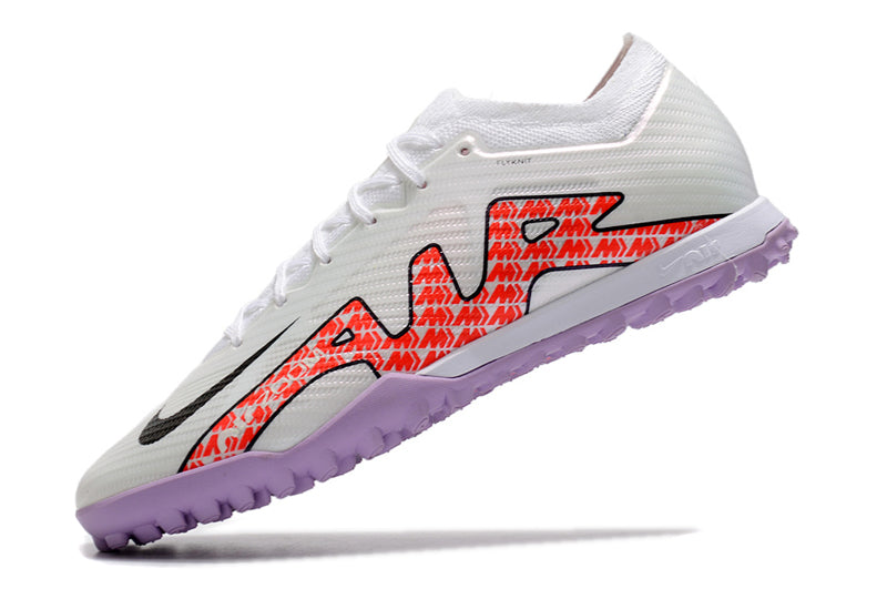 Nike Air Zoom TF Turf Soccer Shoes - White/Purple (Low)