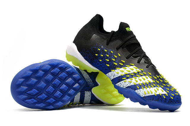 Adidas Predator Freak .1 Turf Soccer Shoes Black/Blue/Yellow - Low