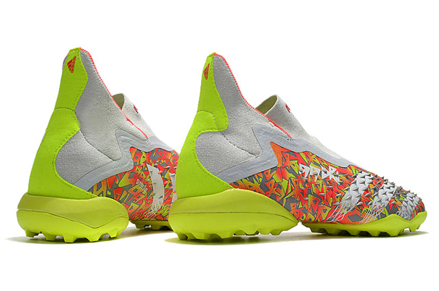 Adidas Predator Freak+ FG Soccer Cleats – High Top – White/Orange/Green ⚡