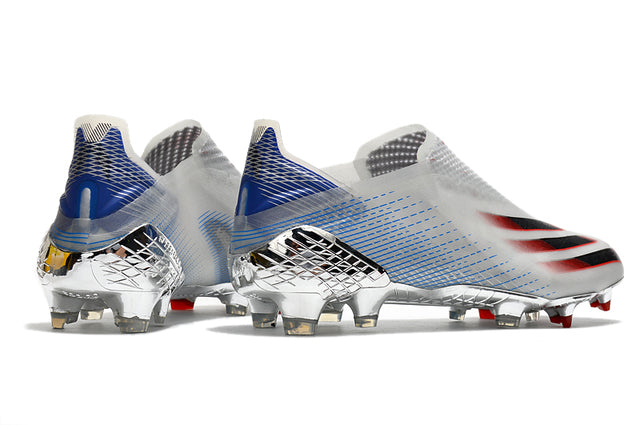 Adidas X Ghosted FG Soccer Cleats – White/Blue/Red