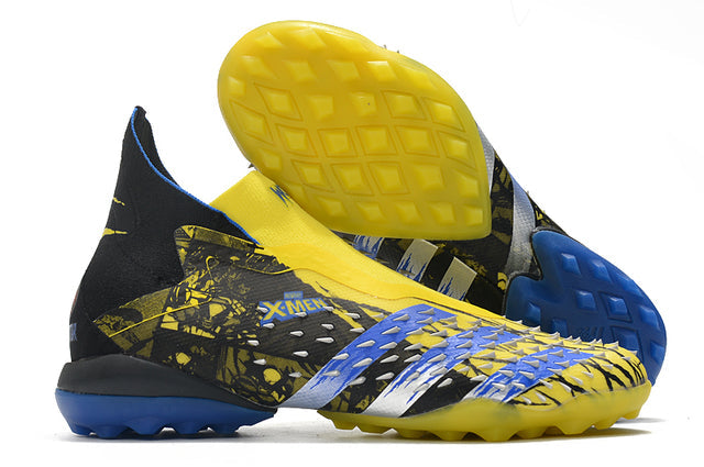 Adidas Predator Freak+ FG X-Men Firm-Ground Soccer Cleats - Black/Yellow/Blue (High-Top)