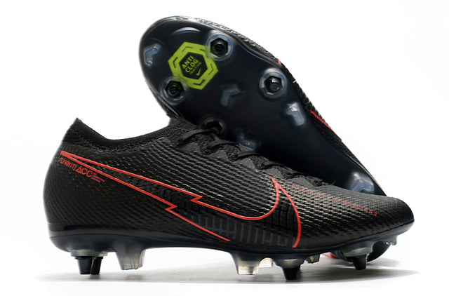 Nike Mercurial Vapor 13 Elite SG-PRO Anti-Clog Turf Soccer Cleat - Black/Red