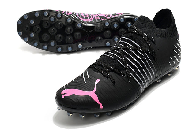 Puma Future Z FG Firm-Ground Soccer Cleats - Black/Pink (Low)
