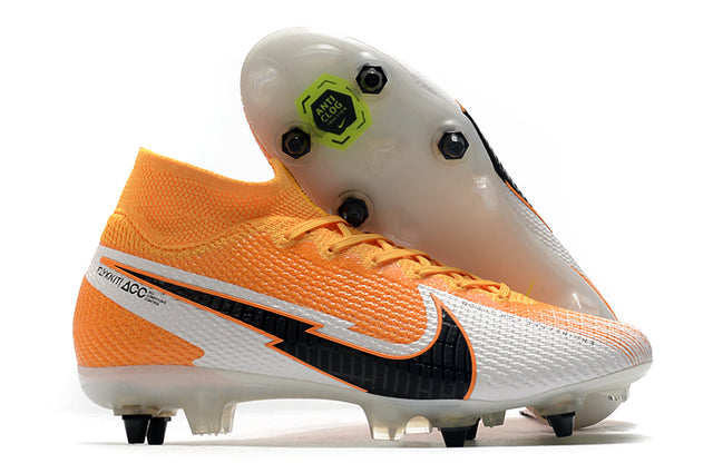 Nike Mercurial Superfly 7 Elite SG-PRO Anti-Clog Turf Soccer Cleats - White/Orange