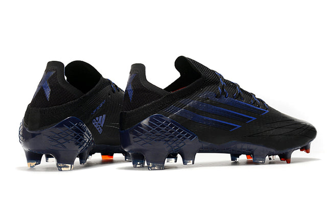Adidas X SpeedFlow FG Black and Dark Blue Field Boots