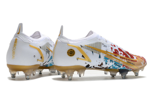 Nike Mercurial Vapor XIV Elite SG PRO Anti Clog Firm-Ground Soccer Cleats - White/Gold