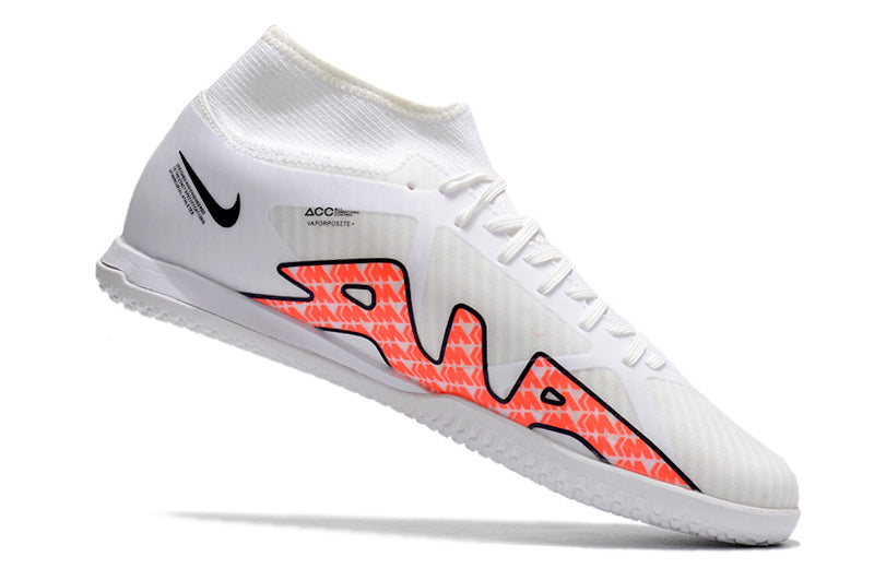 Nike Air Zoom Superfly 9 TF Futsal Boot - White/Orange - High Top