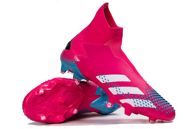 Adidas Predator Mutator+ FG Soccer Cleats – High Top – Black/Pink/Blue