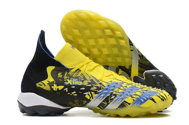 Adidas Predator Freak.1 FG X-Men Firm-Ground Soccer Cleats - Black/Yellow/Blue (High-Top)