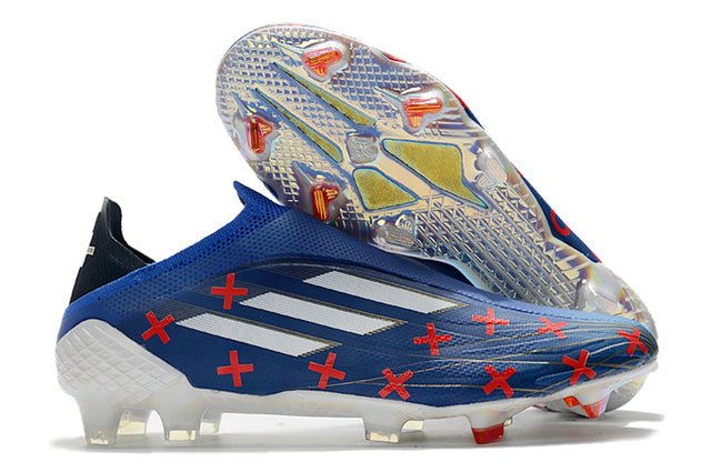 Adidas X SpeedFlow FG Field Boots Blue and Polka Dots