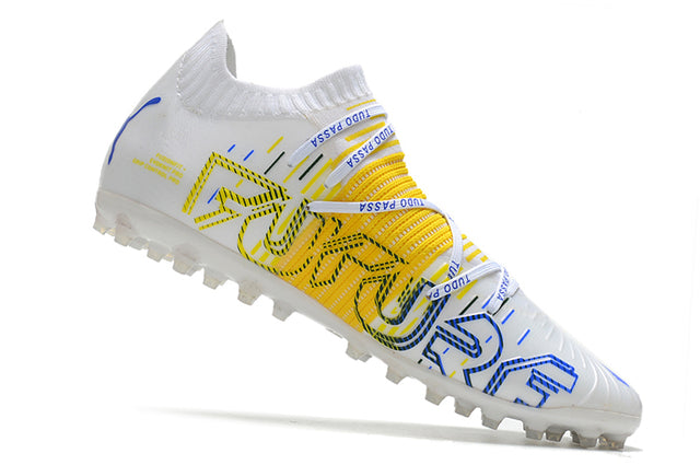 Puma Future Z FG Firm-Ground Soccer Cleats - White/Yellow