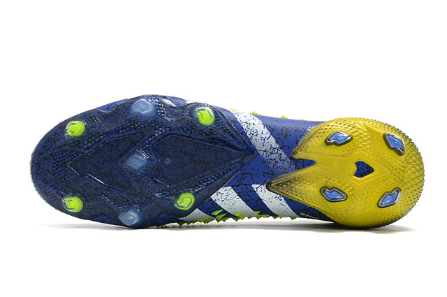 Adidas Predator Freak .1 FG Soccer Cleats – High Top – Black/Blue/Yellow