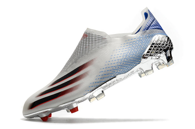 Adidas X Ghosted FG Soccer Cleats – White/Blue/Red