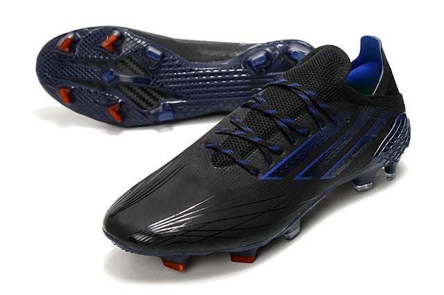 Adidas X SpeedFlow FG Black and Dark Blue Field Boots