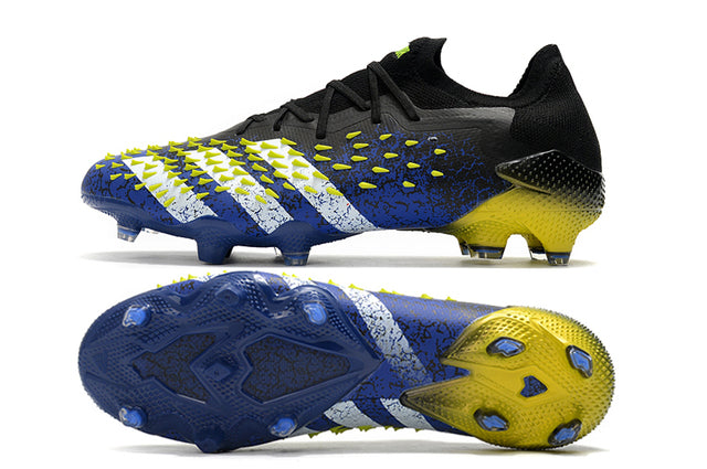 Adidas Predator Freak .1 FG Soccer Cleats – Low Top – Black/Blue/Yellow