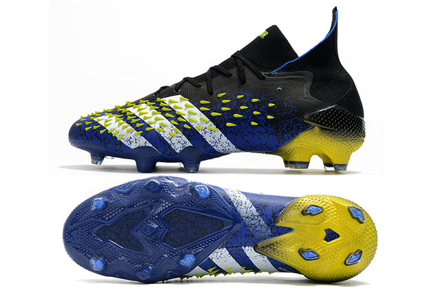 Adidas Predator Freak .1 FG Soccer Cleats – High Top – Black/Blue/Yellow