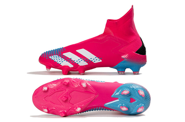 Adidas Predator Mutator+ FG Soccer Cleats – High Top – Black/Pink/Blue