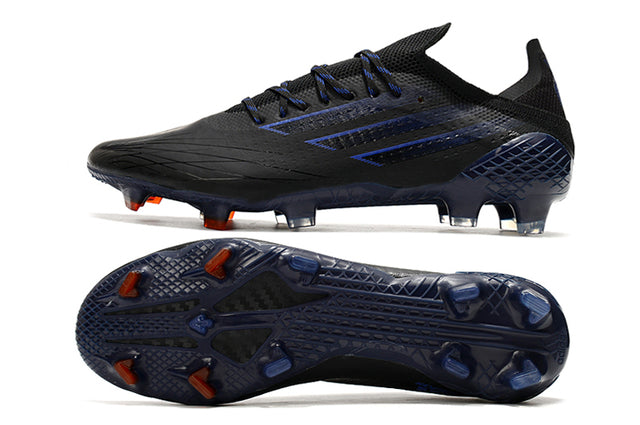 Adidas X SpeedFlow FG Black and Dark Blue Field Boots