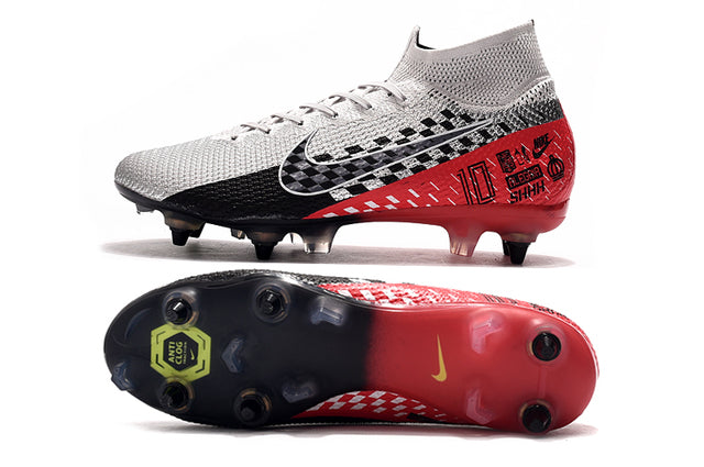 Nike Mercurial Superfly 7 Elite SG-PRO Anti-Clog Turf Soccer Cleat - Black/White/Black