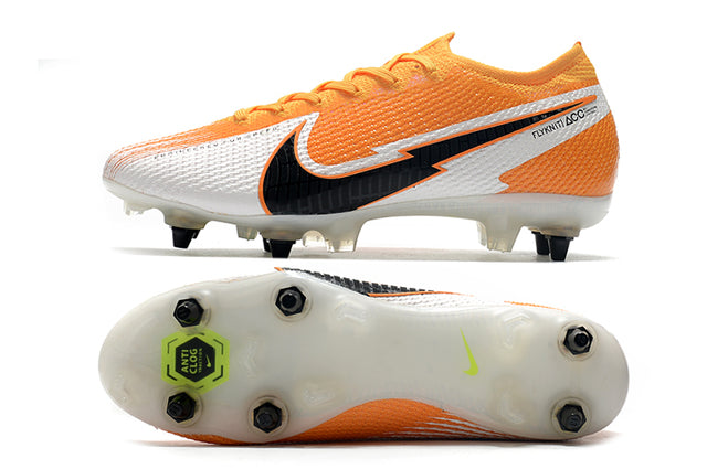 Nike Mercurial Vapor 13 Elite SG-PRO Anti-Clog White and Orange Football Boots