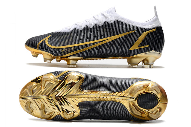 Nike Mercurial Vapor Field Cleats 14 Elite FG Black/Gold/White - Low