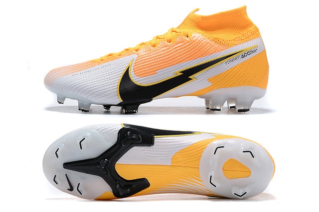 Nike Mercurial Superfly 7 Elite SE FG - White and Orange - High Top