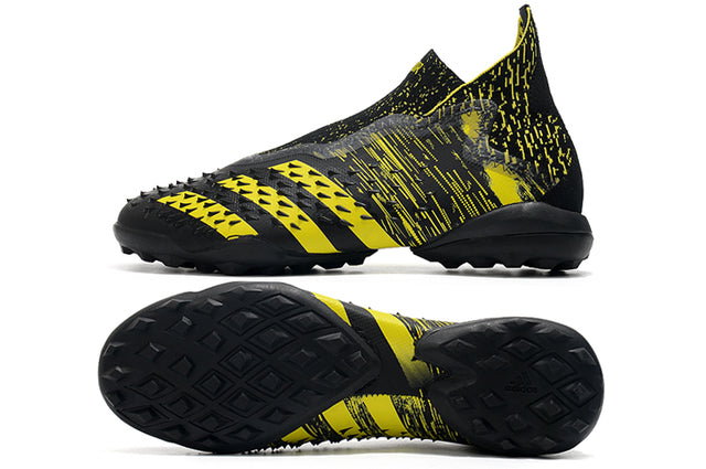 Adidas Predator Freak+ FG Soccer Cleats – High Top – Black/Yellow ⚡